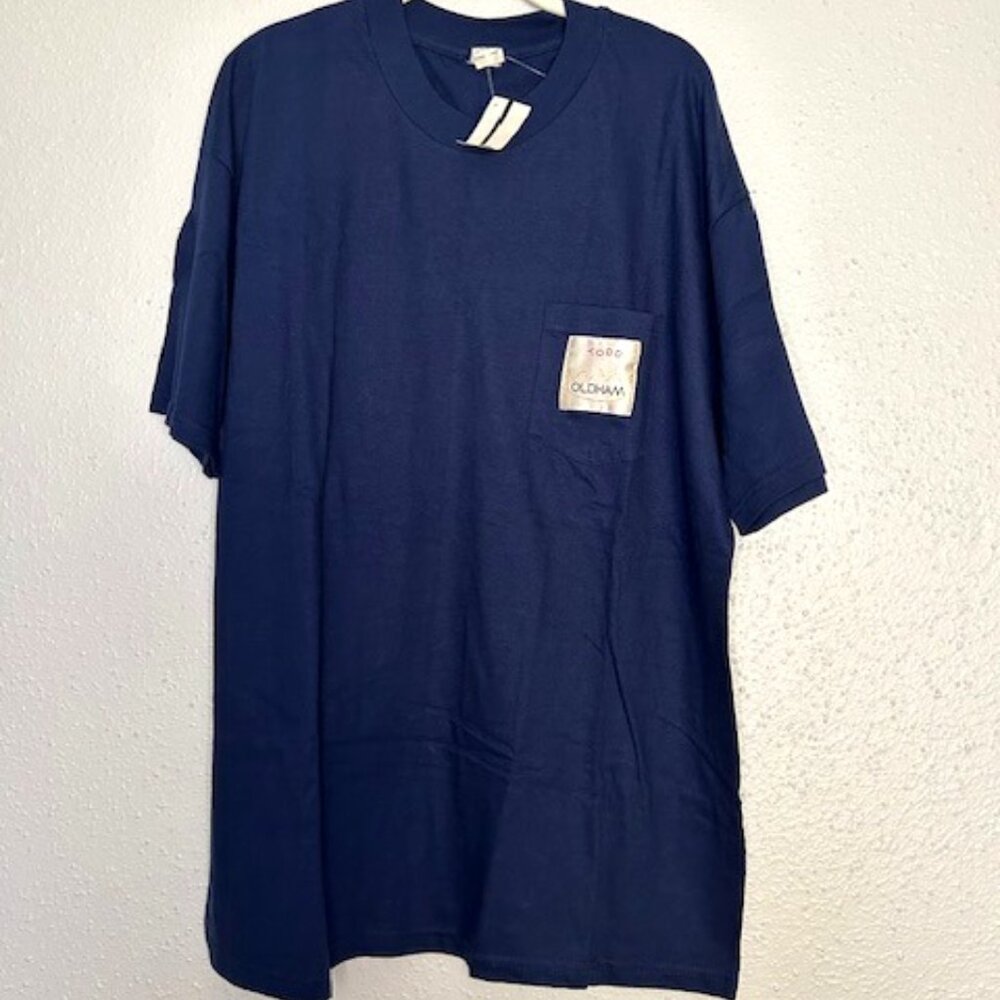 Vintage Todd Oldham Navy Blue Short Sleeve T-Shirt Size unisex XL
